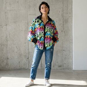 LIVE 4 TRUTH Graffiti Street Art Blouse L Y2K Aesthetic Boxy Oversized Fit Top.